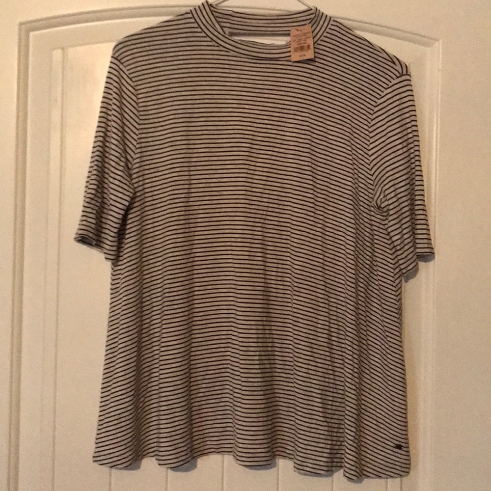 Stripped, flowy top